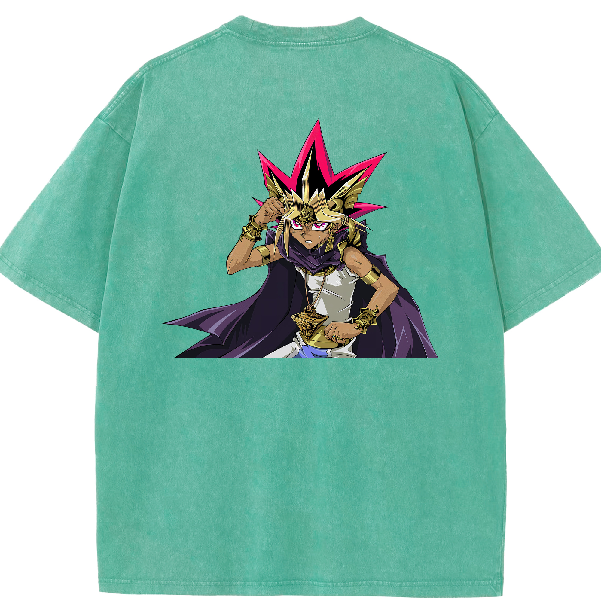 （画像用） 遊☆戯☆王 Yu-Gi-Oh! 綿100% ヴィンテージ風 半袖Tシャツ（背面プリント）
